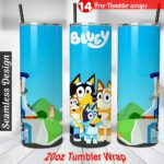 Bluey tumbler wrap