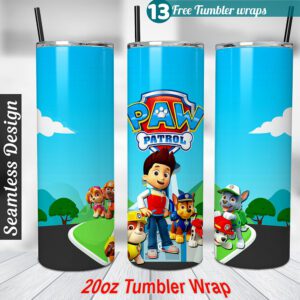 Paw Petrol tumbler wrap