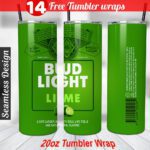 Bud Light tumbler wrap