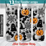 Halloween tumbler wrap