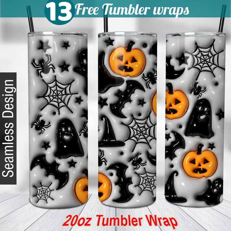 Halloween tumbler wrap