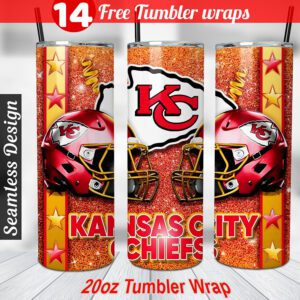 Kansas City Chiefs tumbler wrap