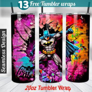 Batman tumbler wrap