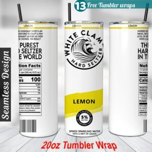 White Claw tumbler wrap