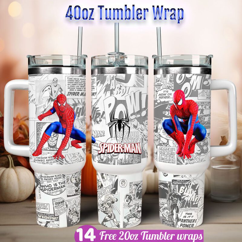 Spiderman tumbler wrap