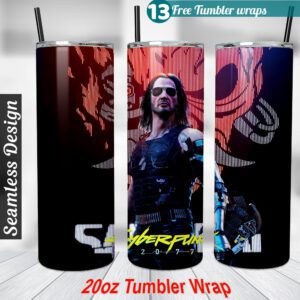 Cyberpunk tumbler wrap