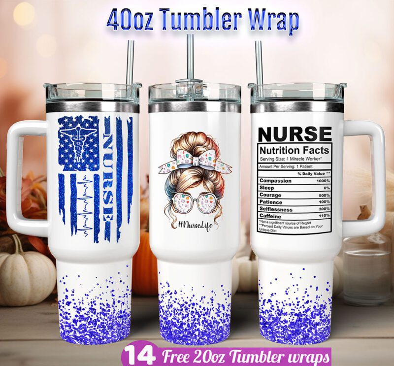 Nurse tumbler wrap