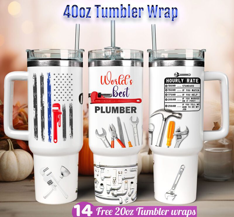 Plumber tumbler wrap