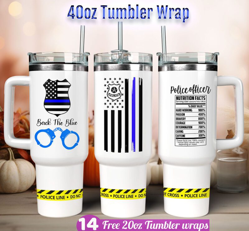 Police tumbler wrap