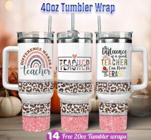 teacher tumbler wrap