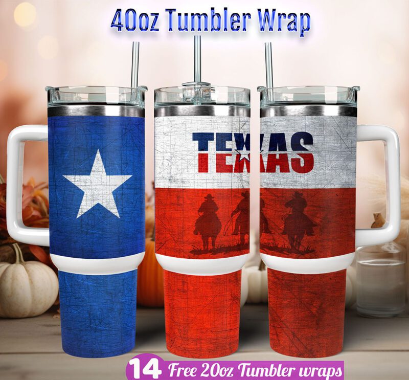 Texas tumbler wrap