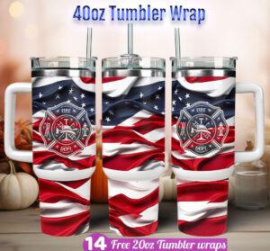 Fire Fighter tumbler wrap