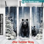 Black Bear tumbler wrap