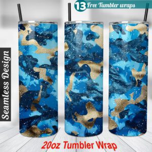 Camo tumbler wrap