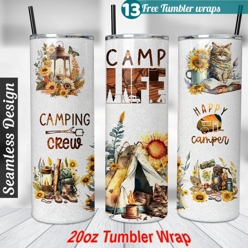 Camping tumbler wrap