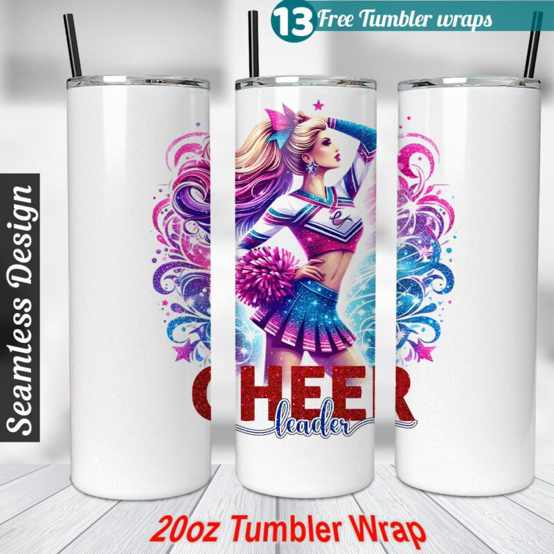 Cheerleader tumbler wrap