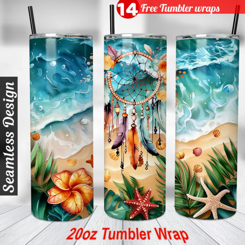 Dream catcher tumbler wrap