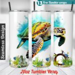 turtle tumbler wrap