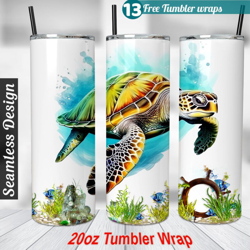 turtle tumbler wrap