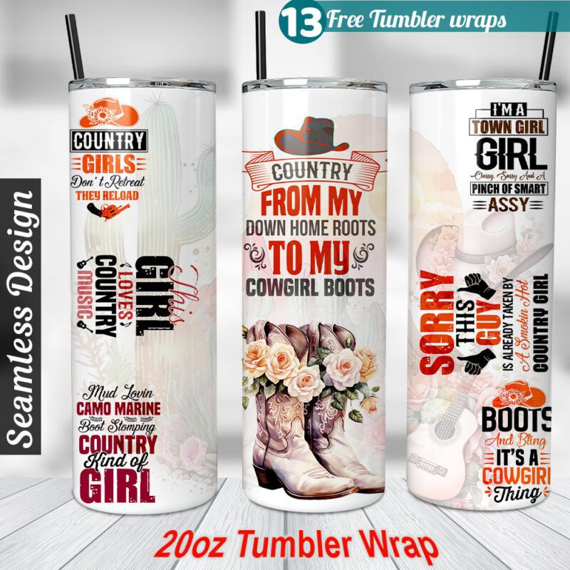 Country Girl tumbler wrap