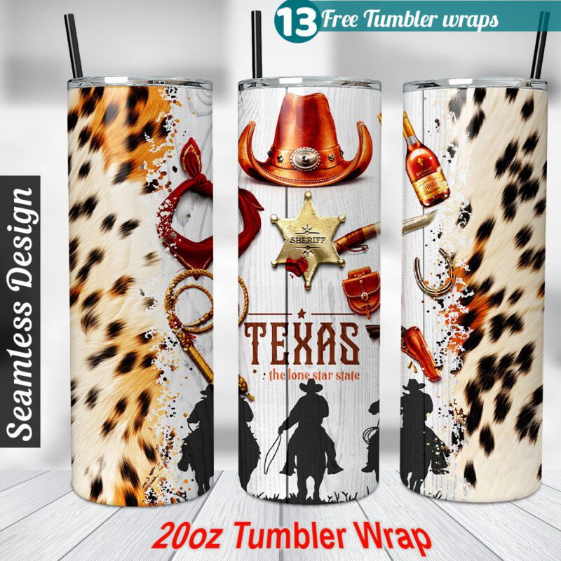 Cowboy tumbler wrap