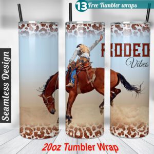 Rodeo tumbler wrap