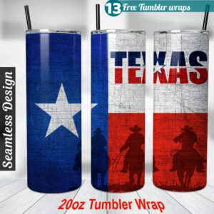 Texas tumbler wrap