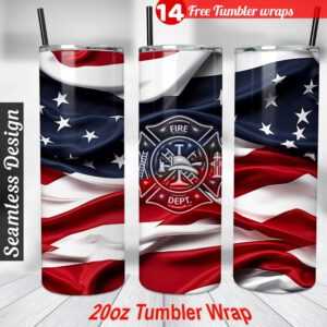 Fire Fighter Tumbler wrap