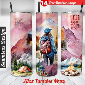 Girl Hiking tumbler