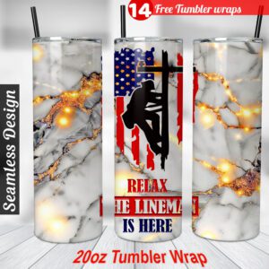 Lineman tumbler wrap