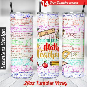 Math Teacher tumbler