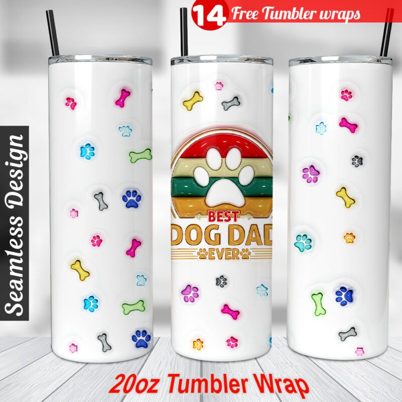 Dog Dad tumbler wrap