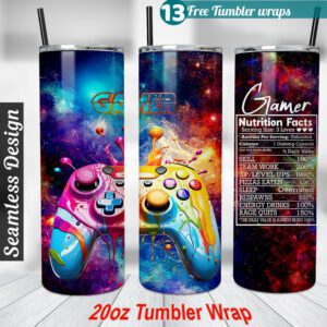 Gamer tumbler wrap