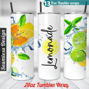 Lemonade tumbler wrap