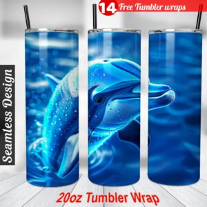 Dolphin tumbler wrap