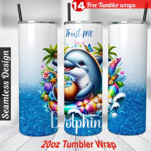 Dolphin tumbler wrap