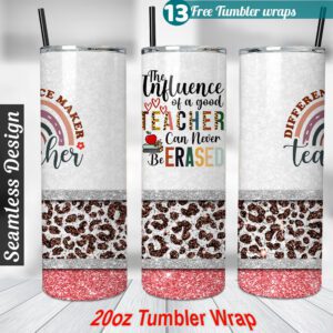 teacher tumbler wrap