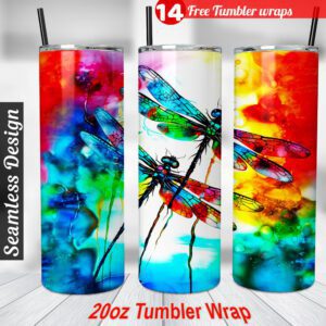 Dragonflies tumbler wrap