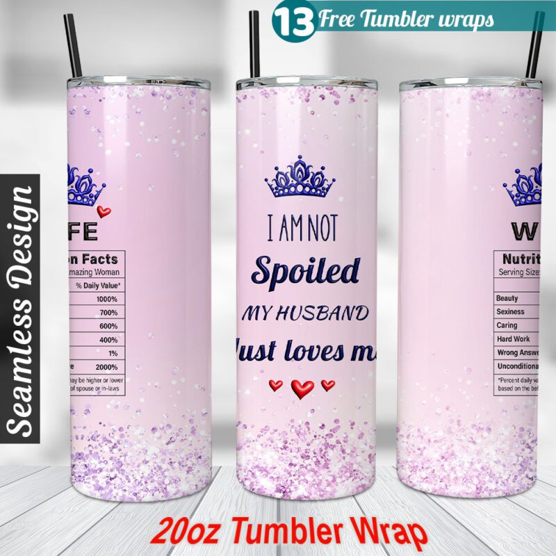 Wife tumbler wrap