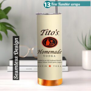 Tito's Vodka tumbler wrap